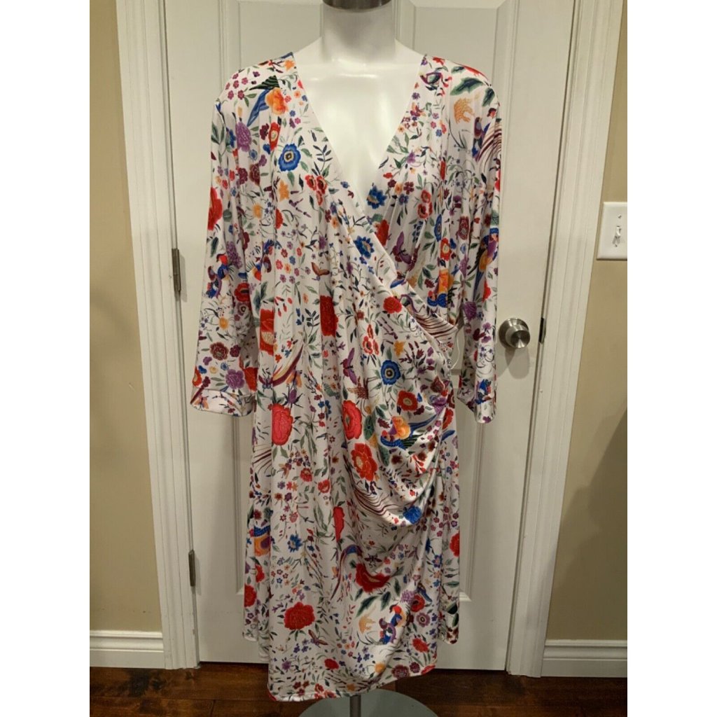 Johnny Was Multi Color Floral Deleal Dress, Nwt! $248, Size Xl